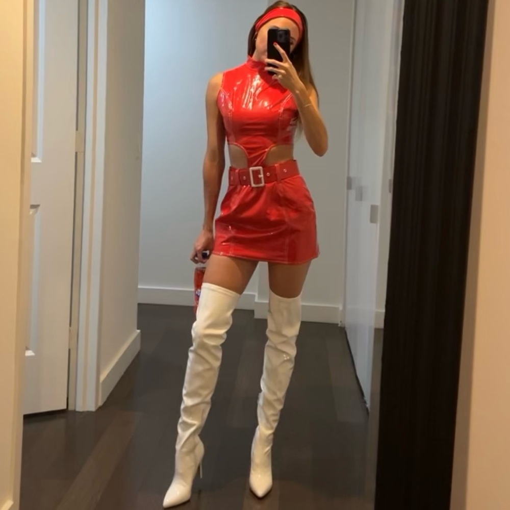 Red Fanta soda girl costume